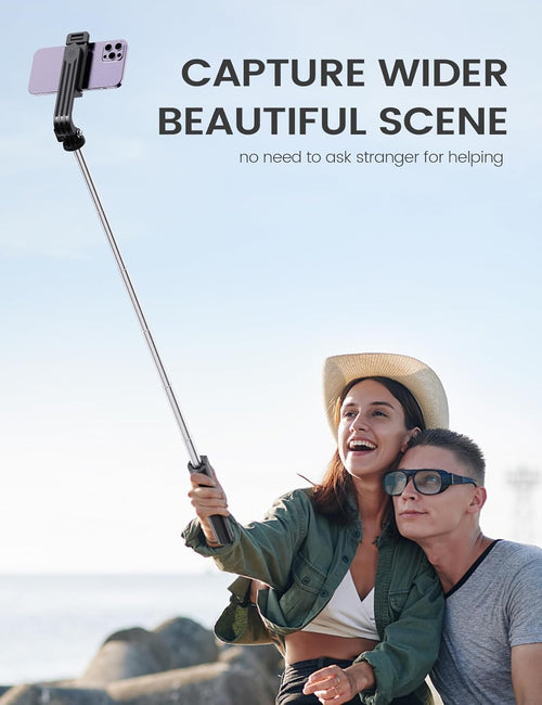 ANXRE Selfie Stick Travel Tripod with Remote – 360° Rotatable, 41.7", Compatible with Smartphone & GoPro (Black)
