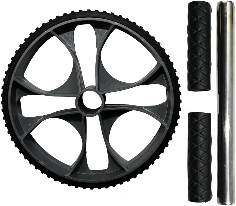 RAM Ab Abdominal Exercise Roller – ABS Wheel Gym Tool, Compact Home Fitness Training (Black)