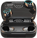 HOGKMOHK Wireless Earbuds – Bluetooth 5.1, IPX7 Waterproof, HiFi Stereo, LED Display (Black)