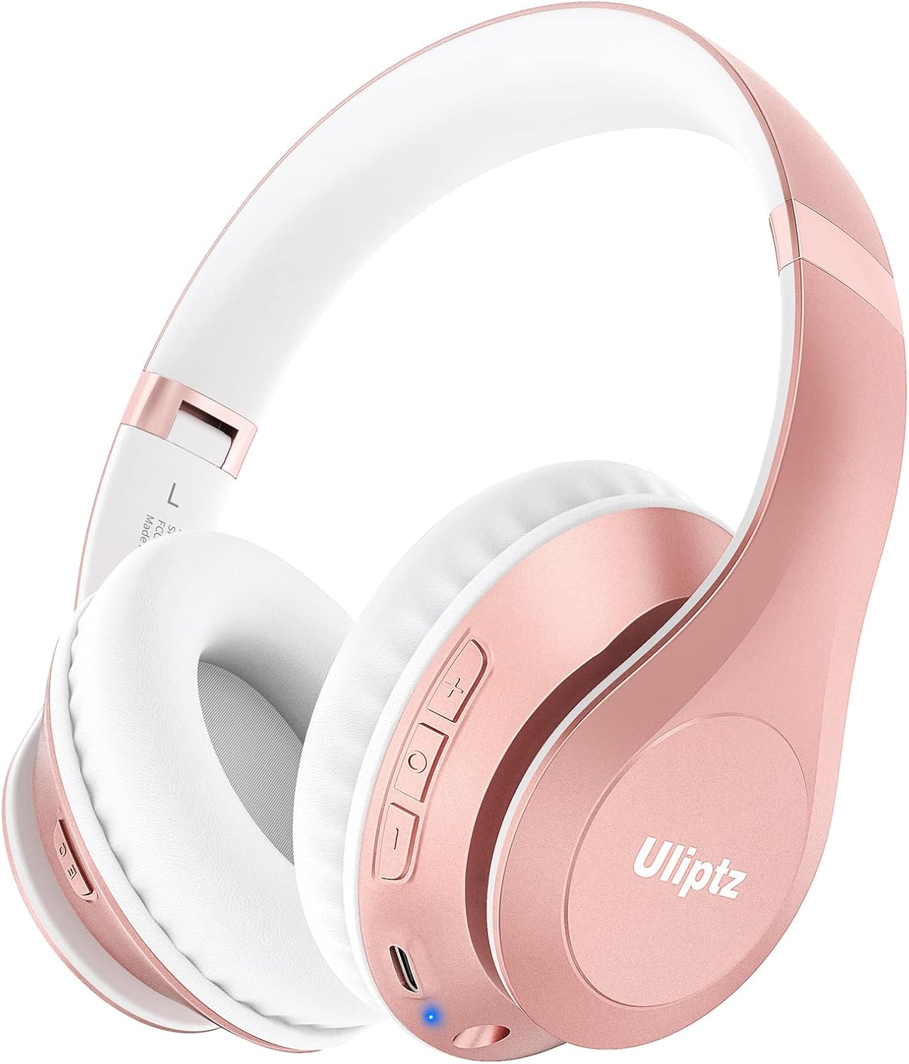 ULIPTZ Wireless Headphones Over Ear – 65H Playtime, 6 EQ Modes, Bluetooth 5.3 (Silver)