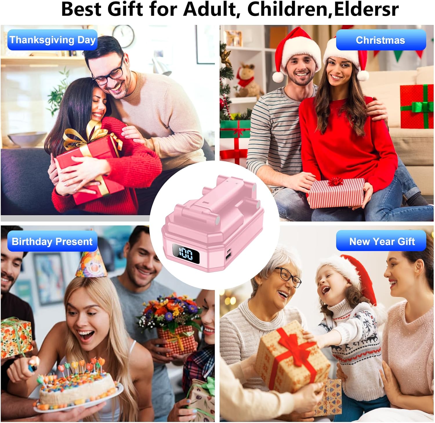 buwy 4-in-1 Phone Stand with Bluetooth Speaker – RGB Light, Wireless Charger, 40H Battery (Pink)