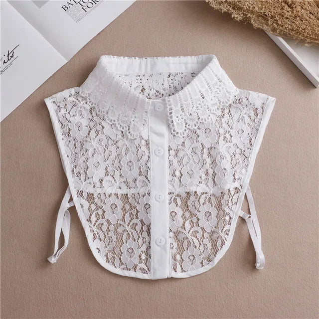 Women's Detachable Lace Collar — Vintage False Collar Accessory