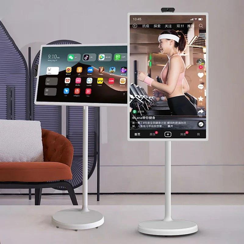 32-Inch Portable Smart TV | Touch Screen, Built-in Battery, Rotating Stand | Android