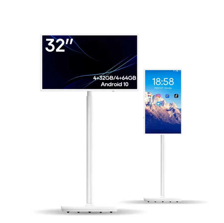 21.5-Inch Movable Android Smart TV | Full HD, 120Hz Touch Screen, Interactive Portable Display