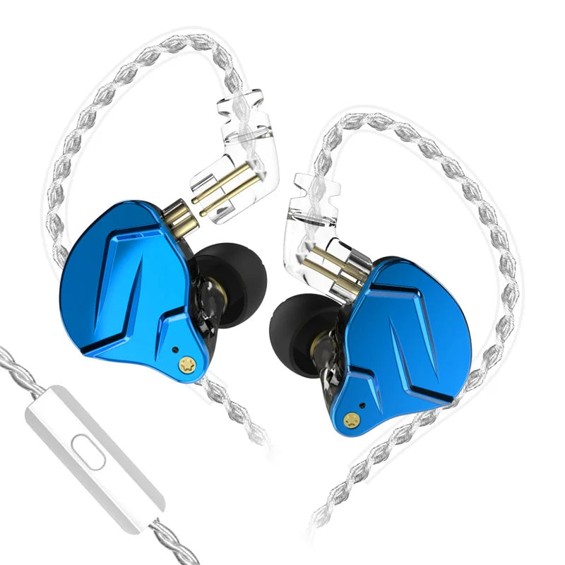 KZ ZSN Pro X Hybrid In-Ear Earphones — HIFI Bass Sport Earbuds