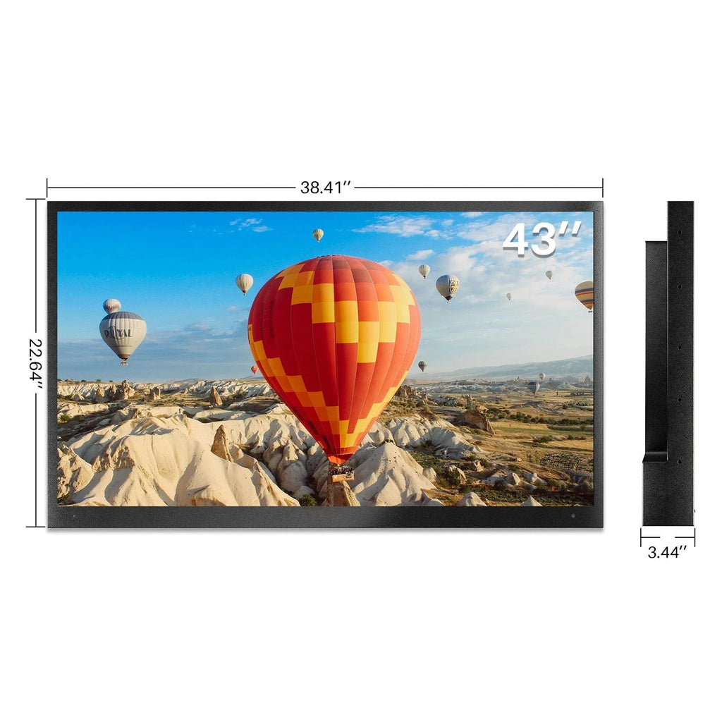 43–75 Inch Outdoor Waterproof 4K TV | IP55, 1000 Nits, WiFi, Netflix & HDR