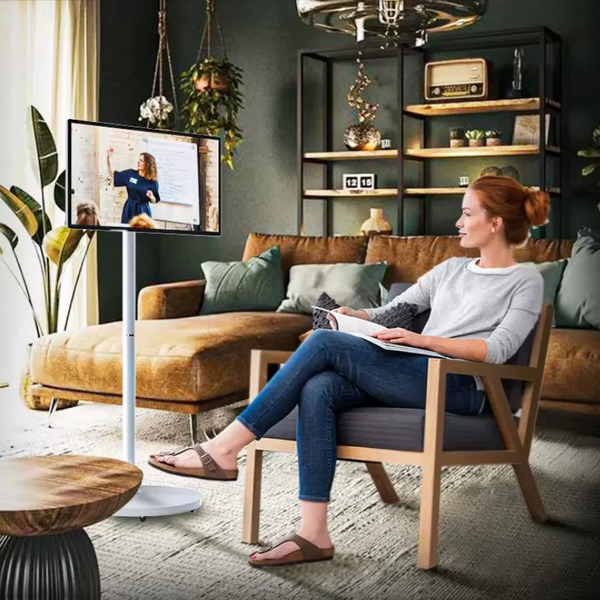 21.5-Inch Movable Android Smart TV | Full HD, 120Hz Touch Screen, Interactive Portable Display