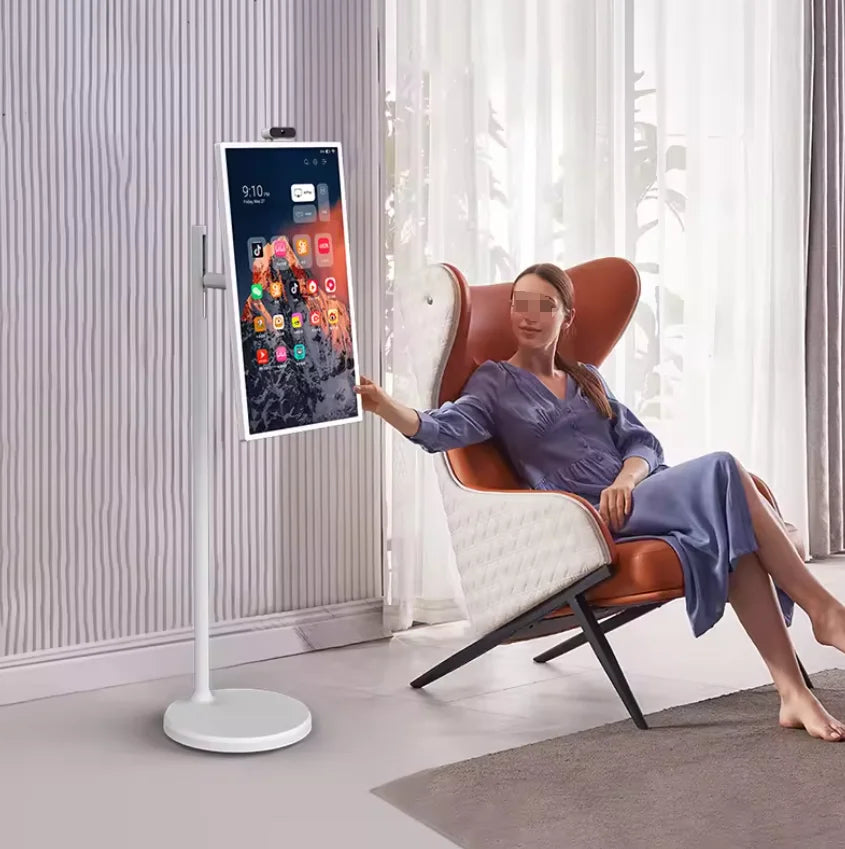 21.5-Inch Movable Android Smart TV | Full HD, 120Hz Touch Screen, Interactive Portable Display