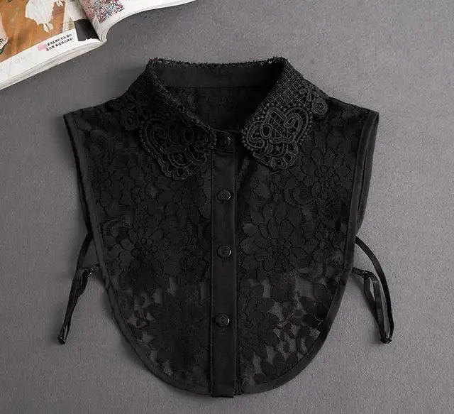 Women's Detachable Lace Collar — Vintage False Collar Accessory