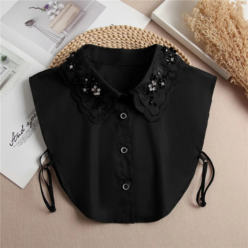 Women's Detachable Lace Collar — Vintage False Collar Accessory