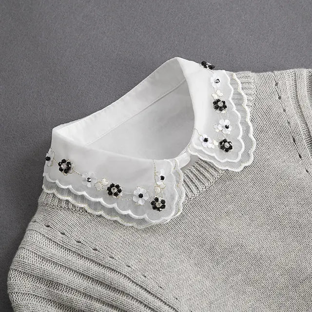 Women's Detachable Lace Collar — Vintage False Collar Accessory