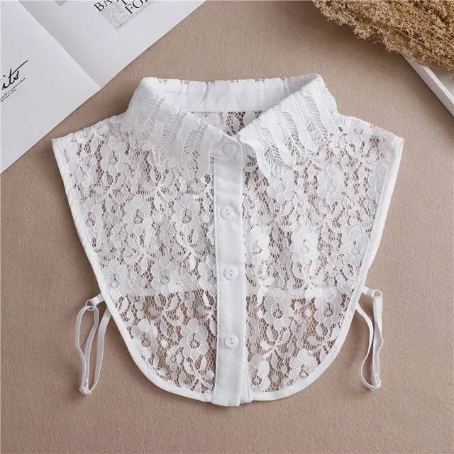 Women's Detachable Lace Collar — Vintage False Collar Accessory