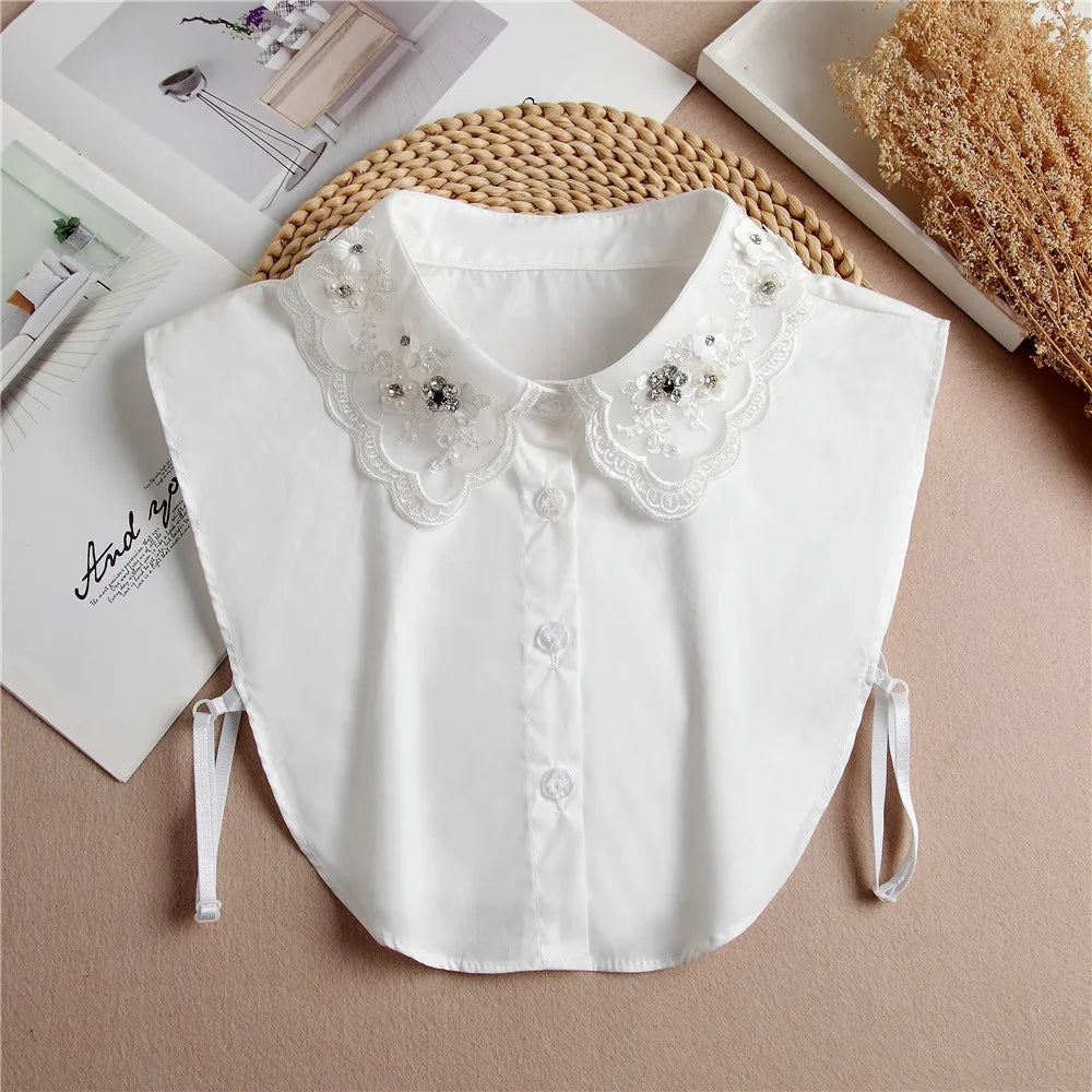 Women's Detachable Lace Collar — Vintage False Collar Accessory