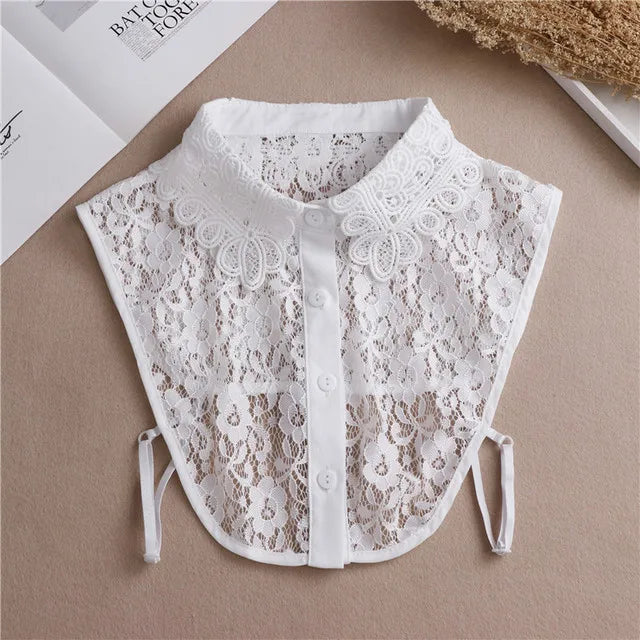 Women's Detachable Lace Collar — Vintage False Collar Accessory