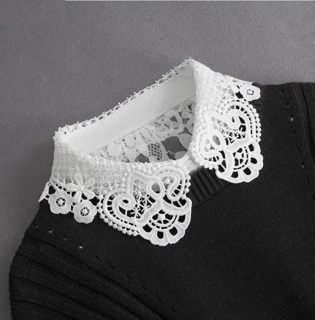 Women's Detachable Lace Collar — Vintage False Collar Accessory