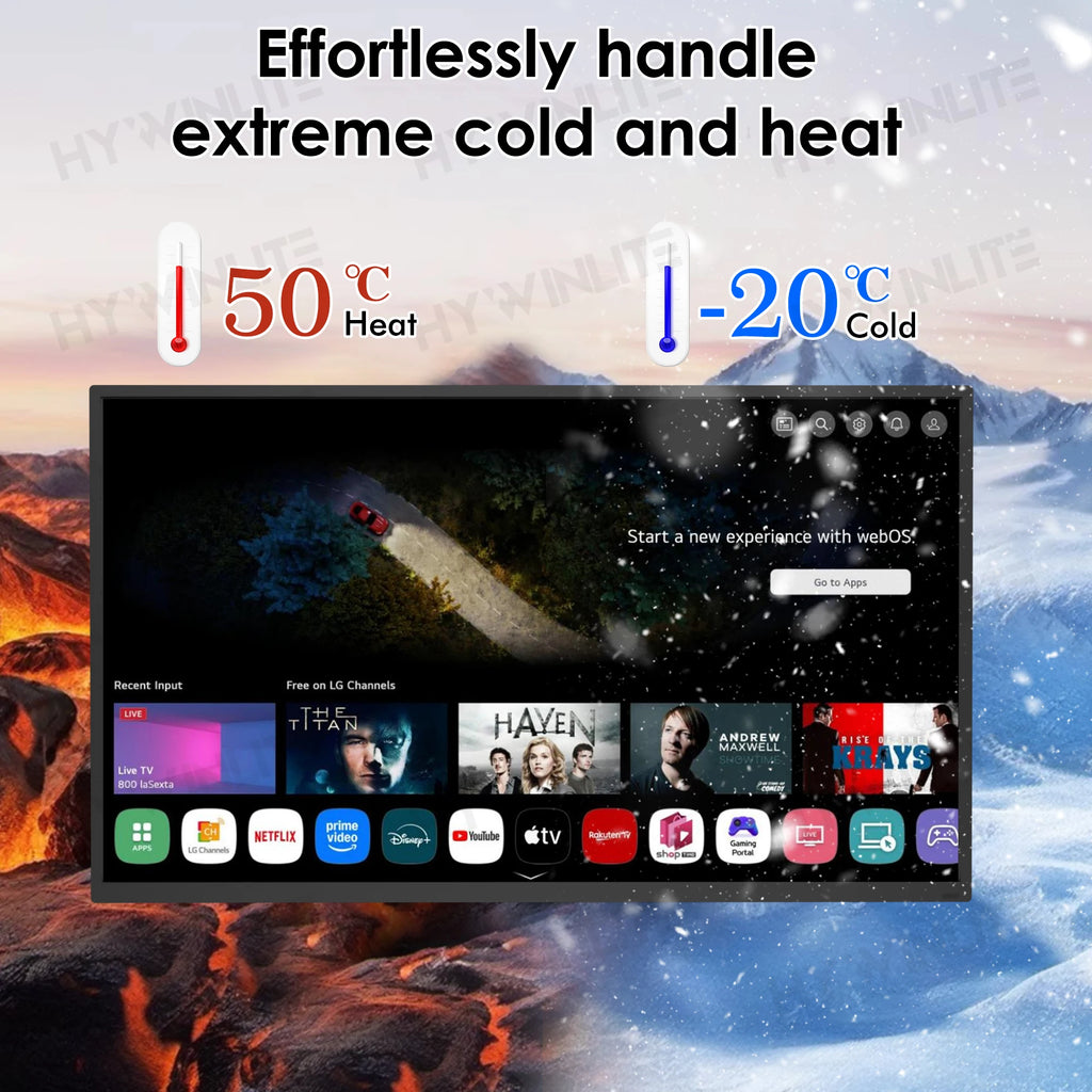 65-Inch Outdoor Smart TV | 1000–2500 Nits, 4K, WebOS, WiFi & Dolby Audio