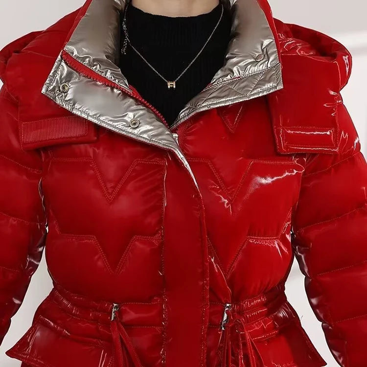 Women's Hooded Down Cotton Parka Coat — Thickened Warm Winter Overcoat