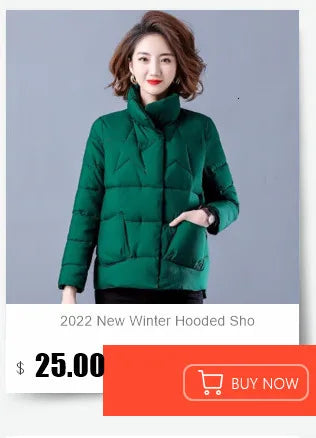 Women's Hooded Down Cotton Parka Coat — Thickened Warm Winter Overcoat