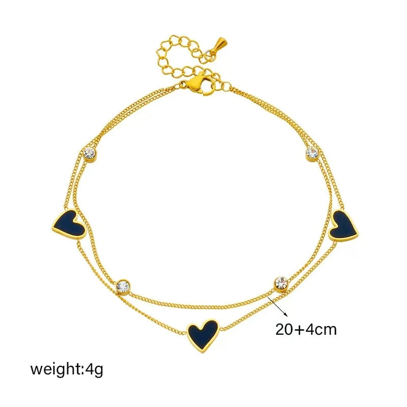 Stainless Steel Bohemian Anklet — Waterproof Personalised Foot Jewellery