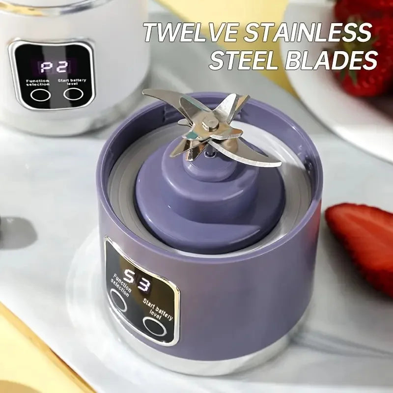 Handheld juicer, portable blender, USB charging juice maker, suitable for making smoothies, milkshakes, and fruit juices