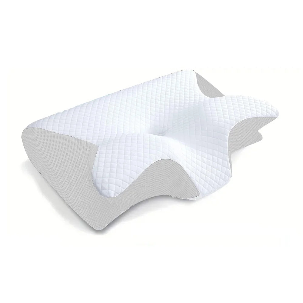Memory Foam Cervical Pillow — 2-in-1 Ergonomic Neck Support Pillow