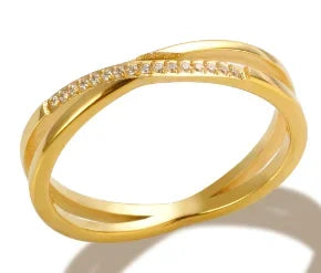 Women's Zircon Ring — Waterproof Stainless Steel Fashion Jewellery