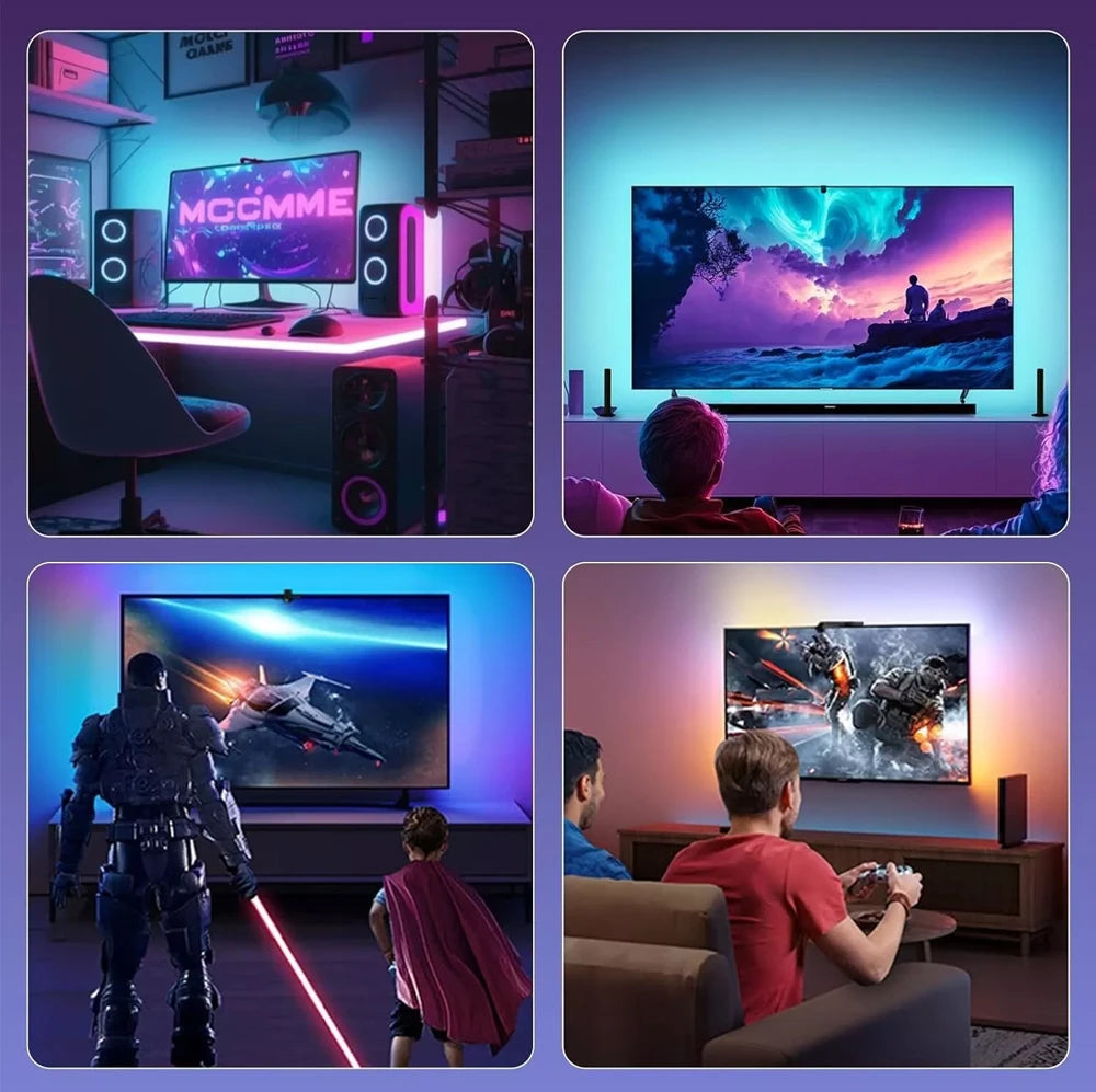 LED Lights Strip Smart TV Led Backlight USB RGB 5V Luces LED Neon Lighting App Control Rhythmic Sync Room Gaming Ambilight Lamp