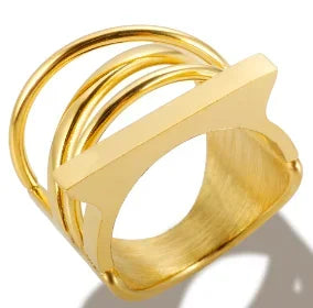 Women's Crystal Zircon Granular Ring — Waterproof Stainless Steel Fine Jewellery