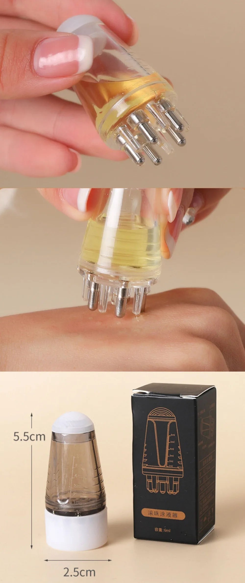 Scalp Applicator Liquid Comb Mini Scalp Massage Brush Essential Oil Guiding Massager Hair Growth Oil Applicator Hair Care Tools