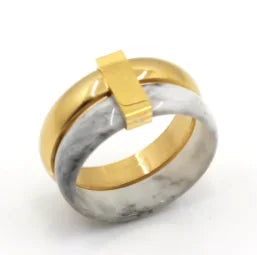 Women's Zircon Ring — Waterproof Stainless Steel Fashion Jewellery