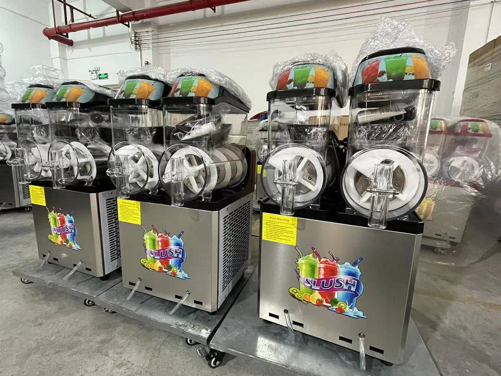 Commercial Slushy Maker Machine Portable 3 Bowl Blender Smoothie Maker with Rotating Tank for Juice Beverage Shop Business
