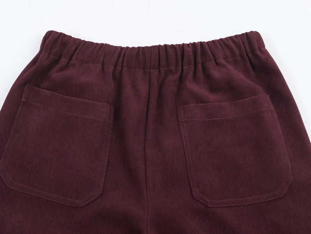 Women's High-Waisted Casual Trousers — Solid Colour Fashion Wide Leg Pants