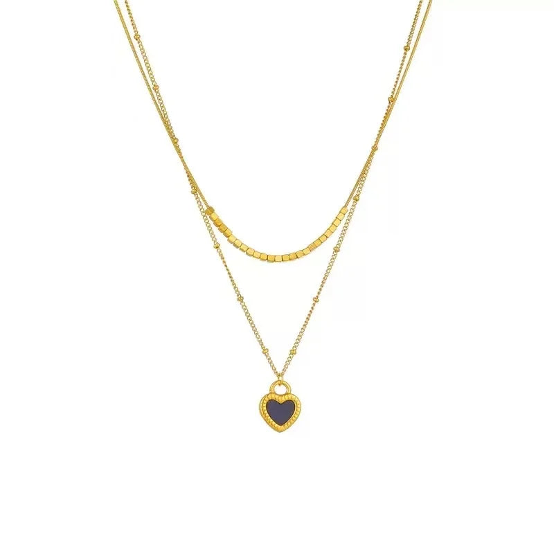 Women's Heart Pendant Necklace — Waterproof Stainless Steel Jewellery