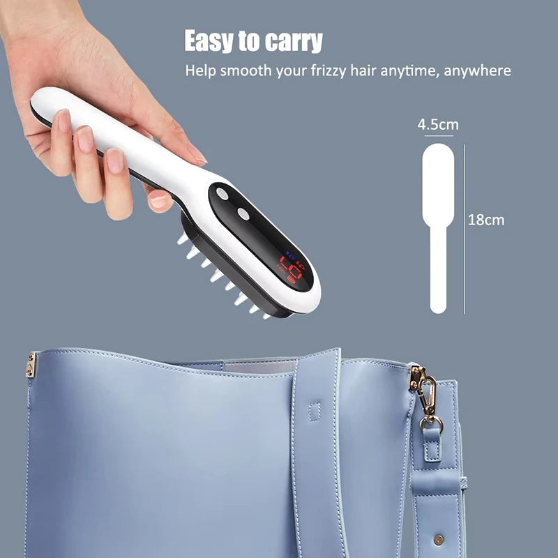 Electric Laser Hair Growth Comb Red Blue Light Magnetic Therapy Head Massage Brush Anti Hair Loss  Hair Treatment Scalp Massager