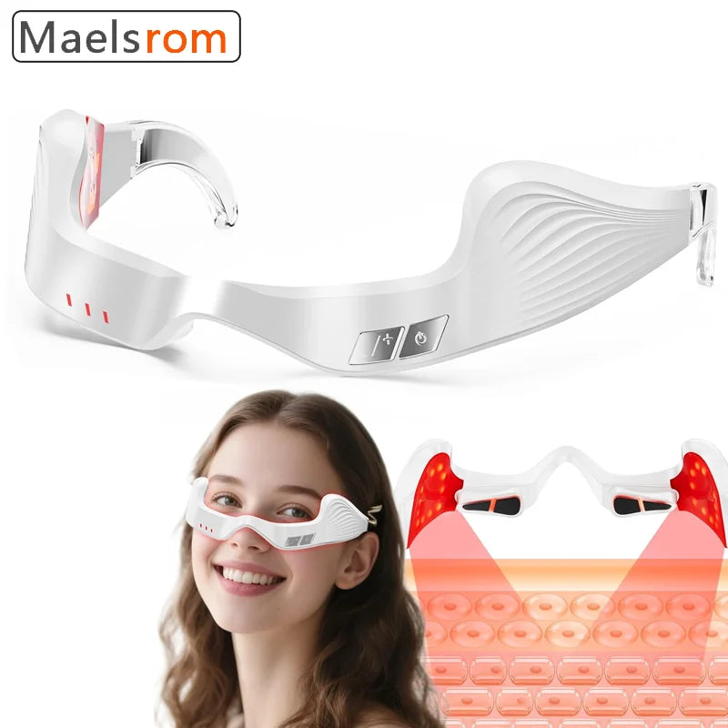 Red Light Therapy Eye Mask Rechargeable Anti Aging Wrinkle Reduction Treatment Eye Care Device Skin Rejuvenation Facial Beauty