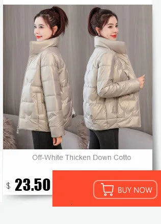 Women's Hooded Down Cotton Parka Coat — Thickened Warm Winter Overcoat