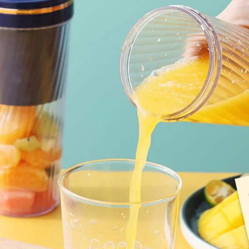 Portable Milkshake and Smoothie Blender 10 Blades Powerful Juice Jug with USB Rechargeable for Home, Office, Sports, Outdoor.