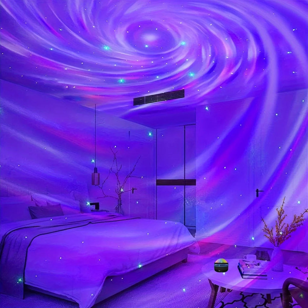 LED Galaxy Projector Night Light — Starry Sky Lamp with Remote Control