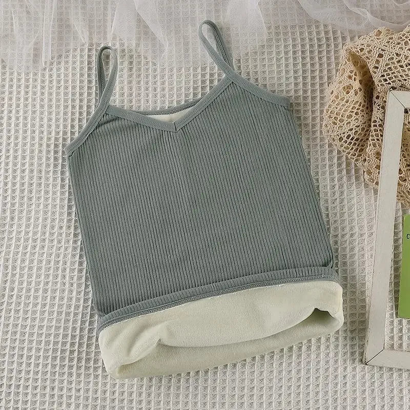 Women's Thermal Velvet Sleeveless Top — Warm Winter Underwear Base Layer