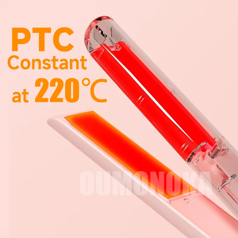 3-in-1 Mini Hair Straightener, Curler & Beard Styler — Professional Hot Comb