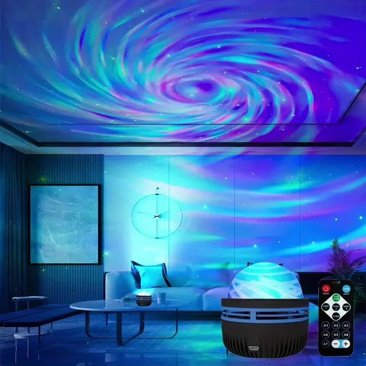 LED Galaxy Projector Night Light — Starry Sky Lamp with Remote Control