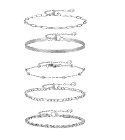 Stainless Steel Bohemian Anklet — Waterproof Personalised Foot Jewellery