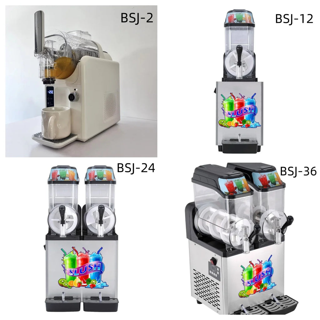 Commercial Slushy Maker Machine Portable 3 Bowl Blender Smoothie Maker with Rotating Tank for Juice Beverage Shop Business
