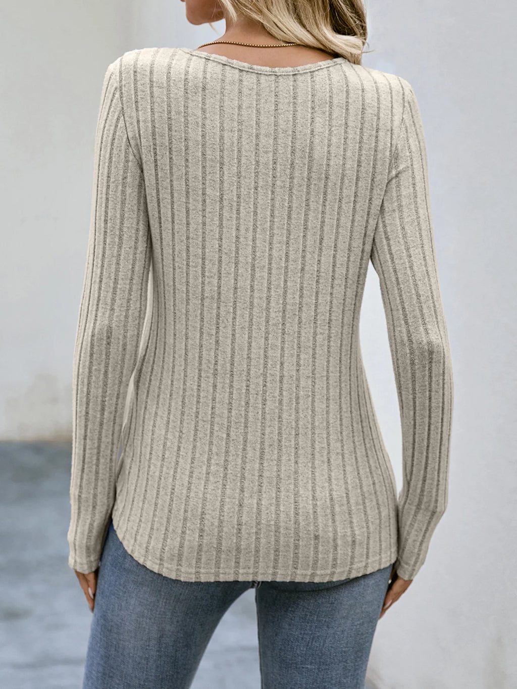 Women's Clothing Western Tops 2024 hot autumn new waist cinched round neck tight long sleeved top Europe America T-Shirts Tees