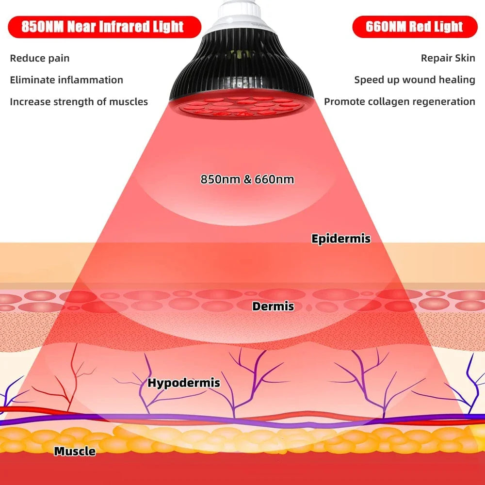 NEW LED Red Light Therapy Full Body Infrared Lamp for Facial Light Treatment Anti Aging Beauty Devices Relieve overall skin pain