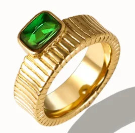 Women's Zircon Ring — Waterproof Stainless Steel Fashion Jewellery