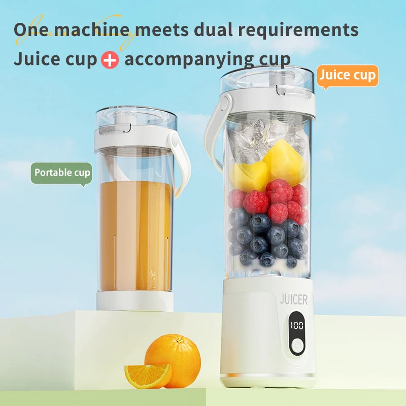 Portable Blender Cup, Electric USB Juicer Blender, Mini Blender, Portable Blender for Milkshakes and Smoothies