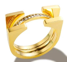 Women's Zircon Ring — Waterproof Stainless Steel Fashion Jewellery