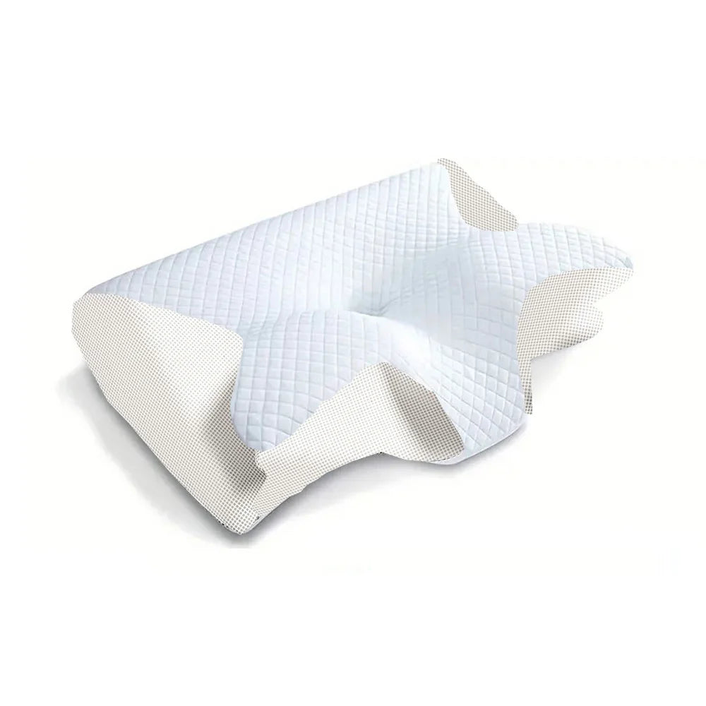 Memory Foam Cervical Pillow — 2-in-1 Ergonomic Neck Support Pillow