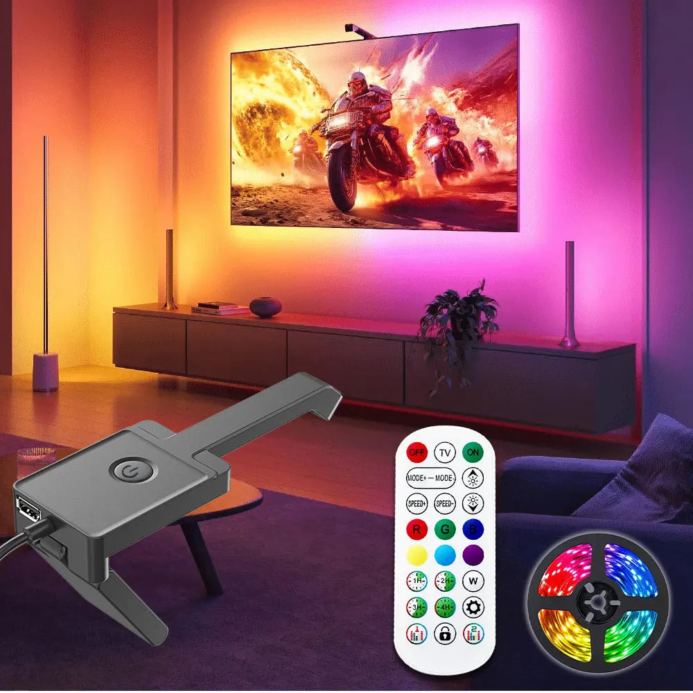 LED Lights Strip Smart TV Led Backlight USB RGB 5V Luces LED Neon Lighting App Control Rhythmic Sync Room Gaming Ambilight Lamp